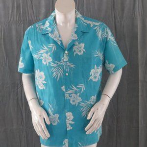 Vintage Hawaiian Shirt - White Floral Pattern by Kai Nani - Men's Extra Large